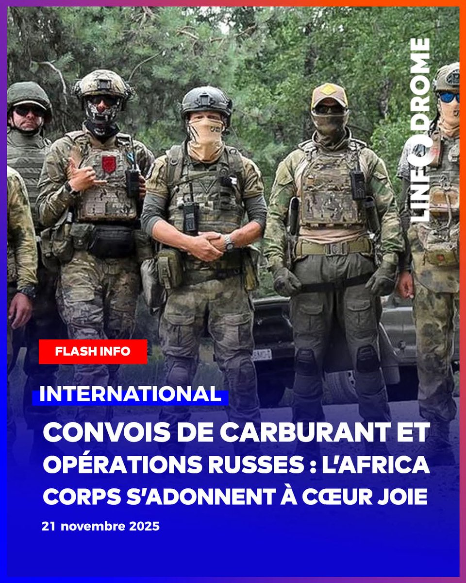 Face à l'incapacité des #Fama à sécuriser les convois de carburant, alors les mercenaires russes d'Africa corps prennent le relais. Donc l'armée a arrêté de monter en puissance ?