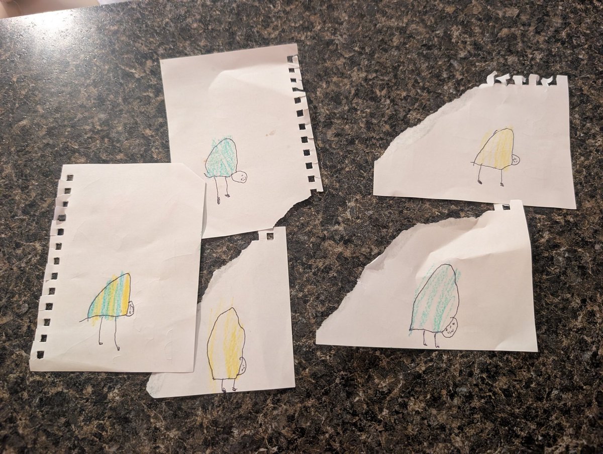 4 yo daughter learned how to draw turtles and is leaving the pictures all over the house 😂