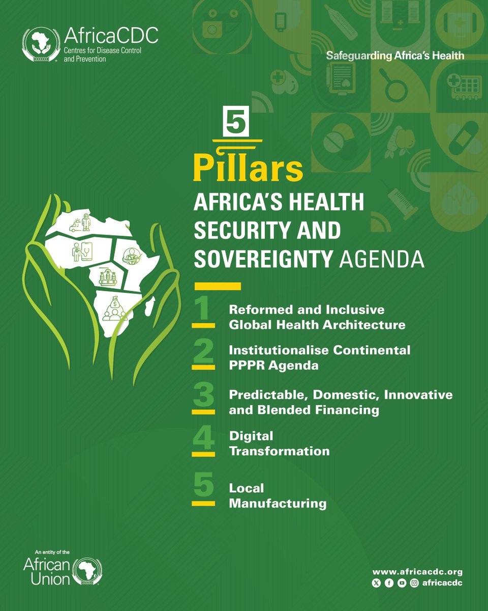 🗞️ BREAKING: Africa CDC launches the Africa Health Security &amp; Sovereignty Agenda

<a href="/AfricaCDC/">Africa CDC</a> today unveiled the renewed Africa Health Security and Sovereignty (AHSS) Agenda to strengthen preparedness, expand regional manufacturing, accelerate digital transformation, and reduce