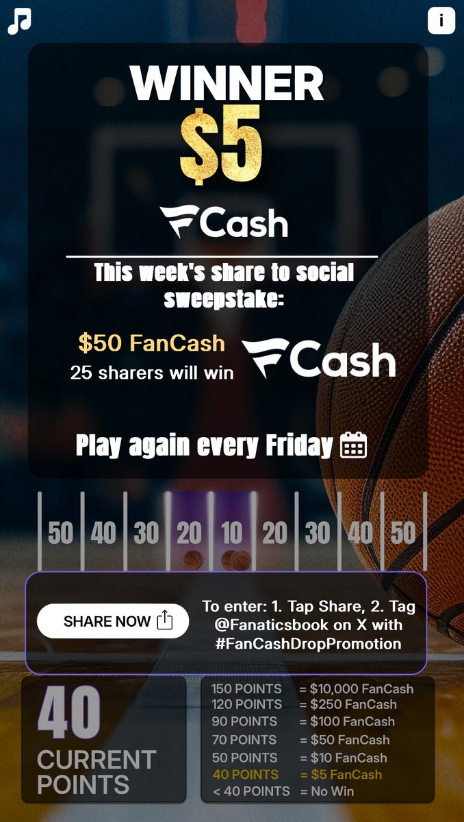 Play the #FanCashDropPromotion today

<a href="/FanaticsBook/">The Home of FAIR PLAY™</a> fanatics.onelink.me/5kut/p6fykbjo