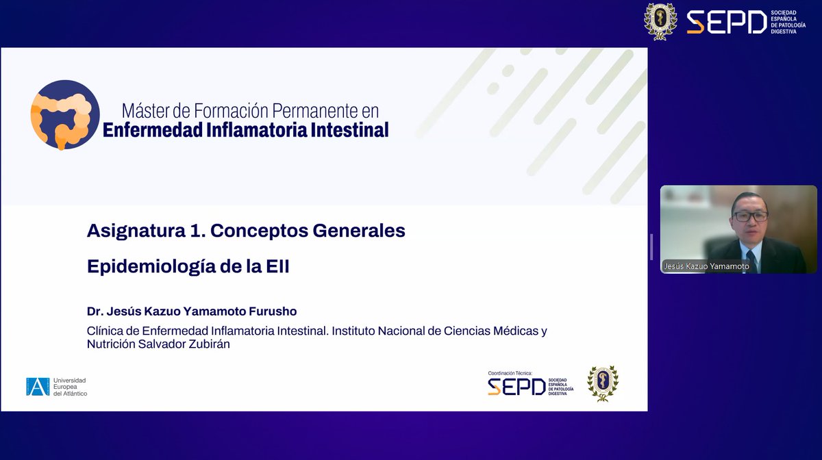 sepdigestiva's tweet photo. 🎓 Hoy da comienzo el Máster de Formación Permanente en Enfermedad Inflamatoria Intestinal (EII) de la @uneatlantico. 

Un programa especializado que se desarrolla en coordinación conjunta entre la @sepdigestiva  y la @gastromx, bajo la dirección académica de los Dres. @FArguellesArias  y Jesús Kazuo Yamamoto 

🔍 Una formación avanzada diseñada para profesionales que buscan profundizar en el abordaje clínico, diagnóstico y terapéutico de la EII.

Más info: https://t.co/xRc9Z2wm9O