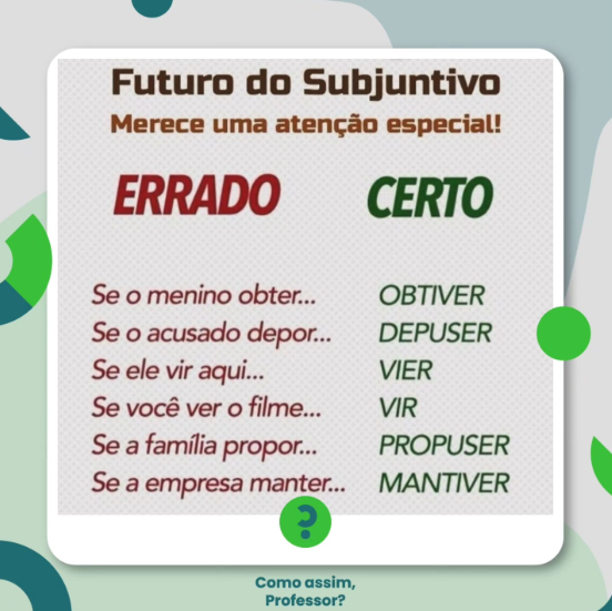 alexaiworks's tweet photo. 🗣️ FUTURO DO SUBJUNTIVO
🔄 RT pra ajudar a divulgar informação

🎓 #ComoAssimProfessor https://t.co/rOZF9f7g46
