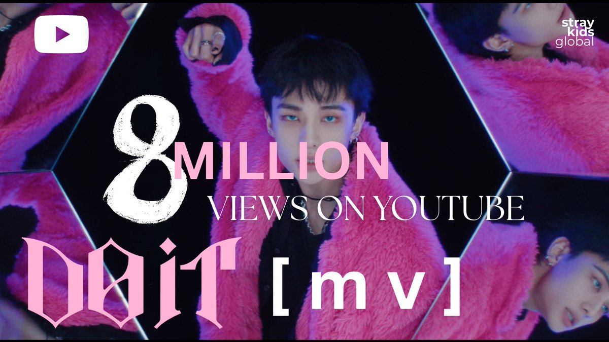 StrayKidsGlobal's tweet photo. Stray Kids "Do It" M/V has now surpassed 8,000,000 (8M) views on YouTube! 🎉

🎊 https://t.co/tsKg7Ws1AI

#DO_IT #Do_It
@Stray_Kids #StrayKids https://t.co/Am4oU03LLl
