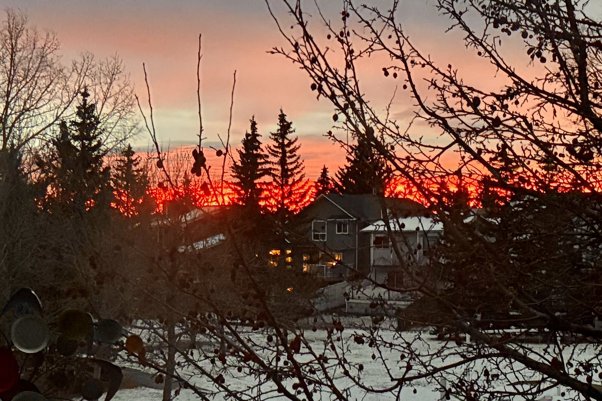 It’s a fiery morning here in #yyc. 😍❤️