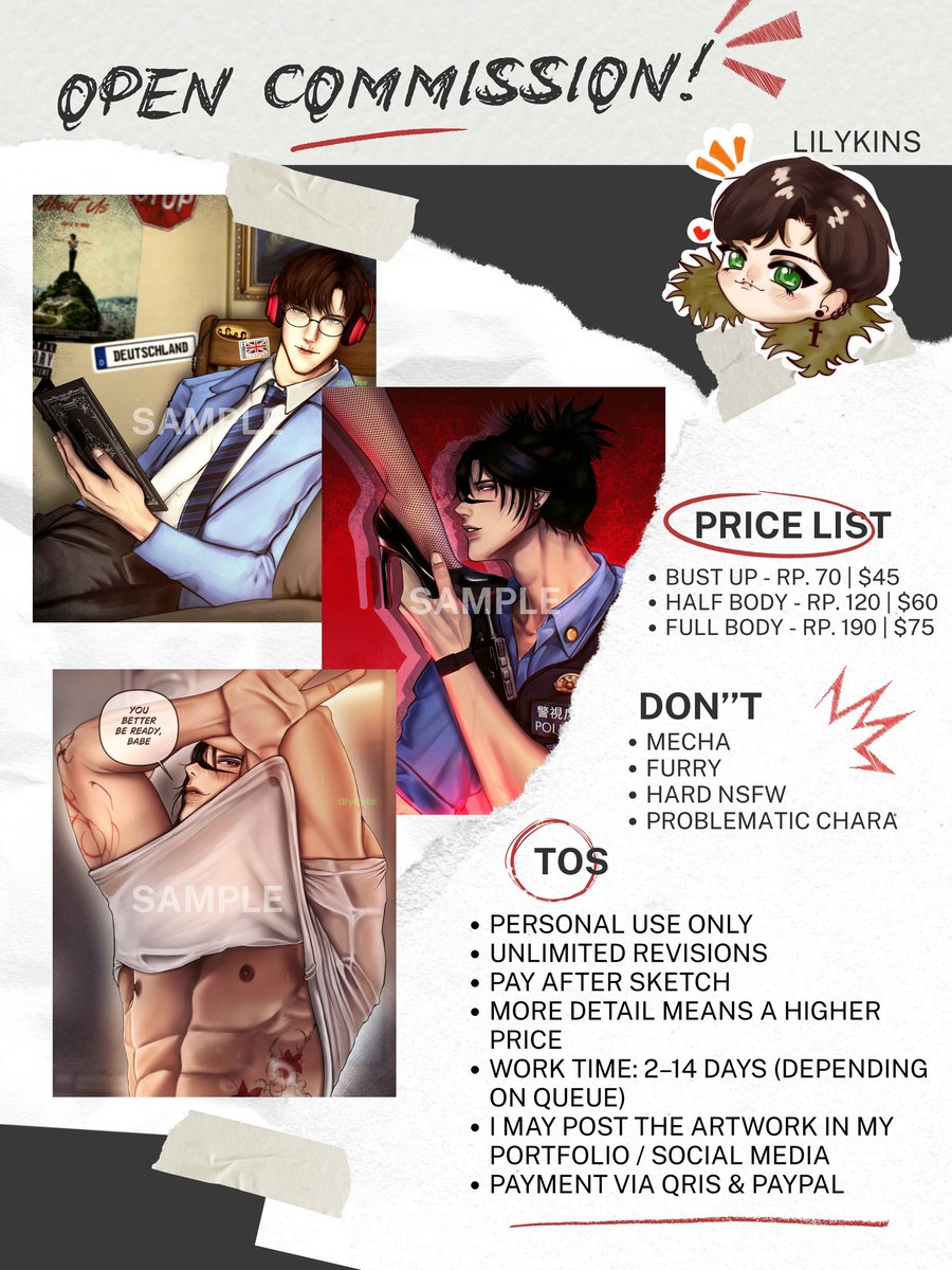 Lilykins_12's tweet image. Hii, I&apos;m OPENING COMMISSION! 💗
Here&apos;s the updated prices and TOS
𝟐 𝐦𝐨𝐫𝐞 𝐬𝐥𝐨𝐭𝐬 𝐥𝐞𝐟𝐭! 
DM me if you&apos;re interested &amp;lt;33
#ArtCommission