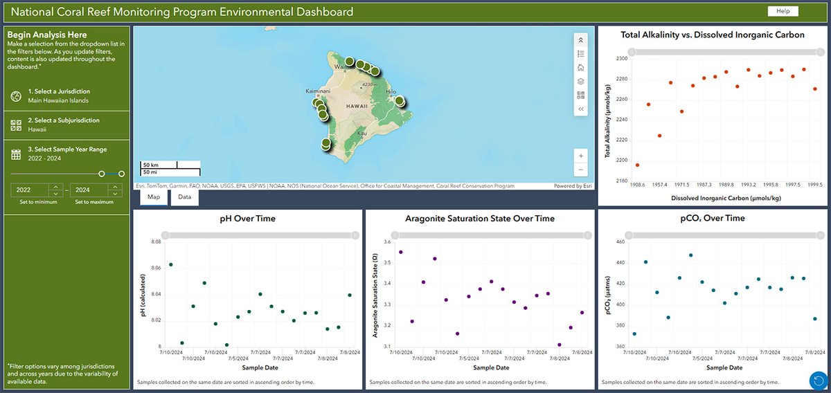 NOAACoral's tweet image. Check out the latest datasets in our National Coral Reef Monitoring Program #DataViz Tool. There’s something for everybody - coral, fish, environmental, and socioeconomic data from the Atlantic, Caribbean, and Pacific.
ncrmp.coralreef.noaa.gov