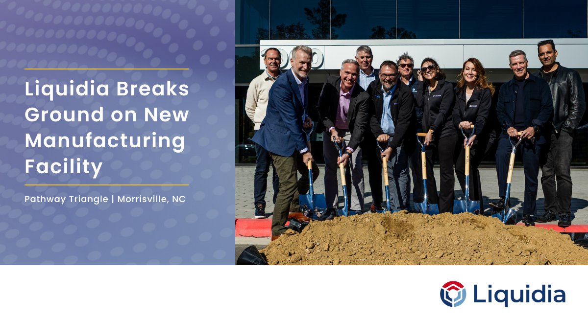 Liquidia_Corp's tweet photo. Last week, we broke ground on our new manufacturing facility at Pathway Triangle in Morrisville, NC. This expansion will boost capacity, add 60 jobs, and strengthen RTP’s life sciences hub to better serve patients with rare cardiopulmonary &amp; vascular diseases. https://t.co/xArcMK5Us3