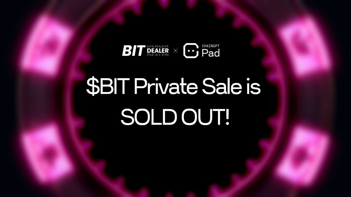 josycodes's tweet image. . @bitdealernet Private Sale sold out in seconds!

Huge milestone for the team and proof of strong community support. 

$BIT TGE drops November 27, get ready.

Stay positioned.