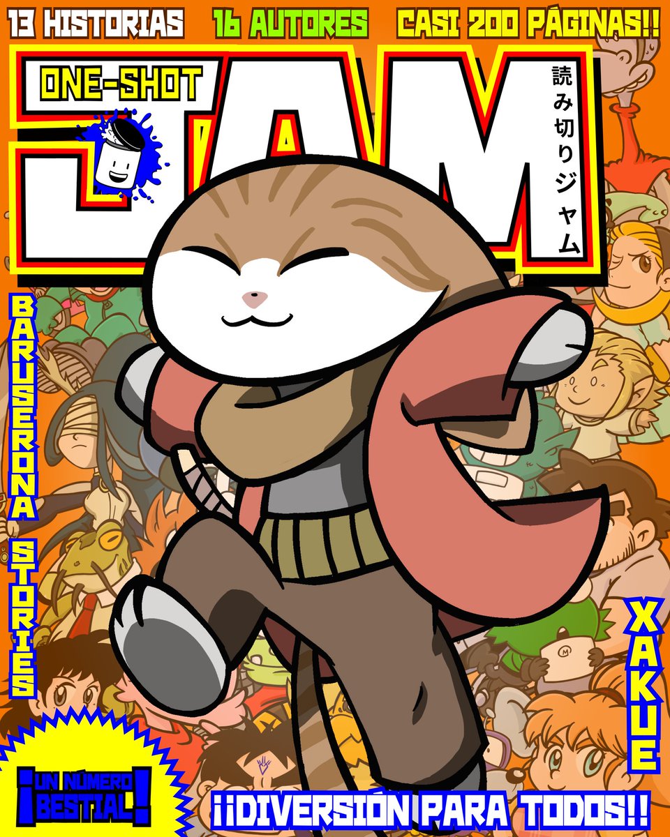 OneshotJam's tweet image. Continuamos con un autor veterano: @diego_antxon presenta BARUSERONA STORIES: MIAUMOTO MUSASHI, spin-off ambientado en el universo Kigurumi que podréis disfrutar independientemente, sobre las andanzas de un adorable gatito samurái en la ciudad donde siempre es el salón del manga.