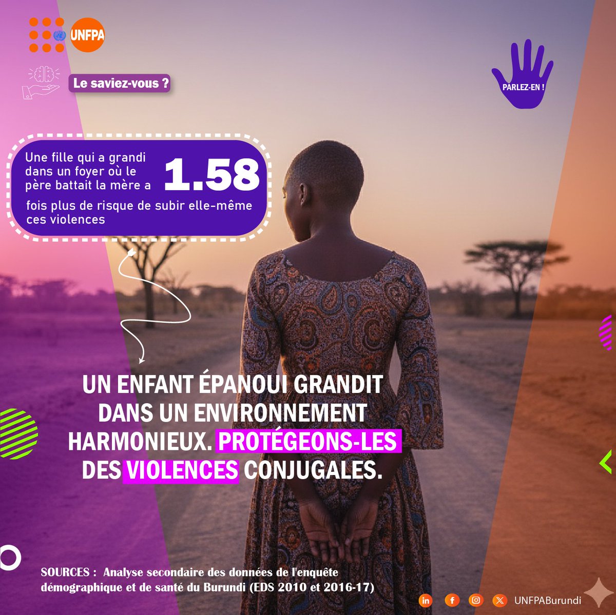 UNFPABurundi's tweet image. Le foyer est le premier espace d’épanouissement des enfants : un refuge, un lieu où l’enfant est protégé, aimé, respecté, éduqué, et où il bâtit la confiance en lui.
#ProtectionDeLenfant
#Épanouissement
#Famille
#BienÊtre
#Éducation