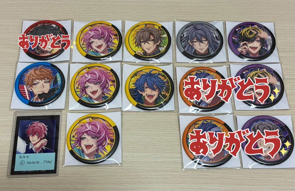 nanase_774N's tweet photo. 【交換】ヒプノシスマイク ヒプマイ ヒプムビ　リバイバル The movie ver 缶バッジ

譲 : 理鶯　乱数3　幻太郎　帝統　寂雷　十四

求 : 独歩　

郵送にて交換希望です
お気軽にお声掛けください🙇🏻‍♀️ https://t.co/fv1wUOfPKE