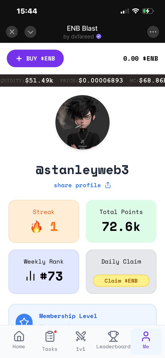 theStanleyweb3's tweet image. Bm Bm 

I just got into @EverybNeedsBase 

Few minutes ago and I’m already on top 73 🔥🫡

 We see how it goes within the coming week 

If you don’t join @EverybNeedsBase you are missing out join now

farcaster.xyz/miniapps/0z7FD…