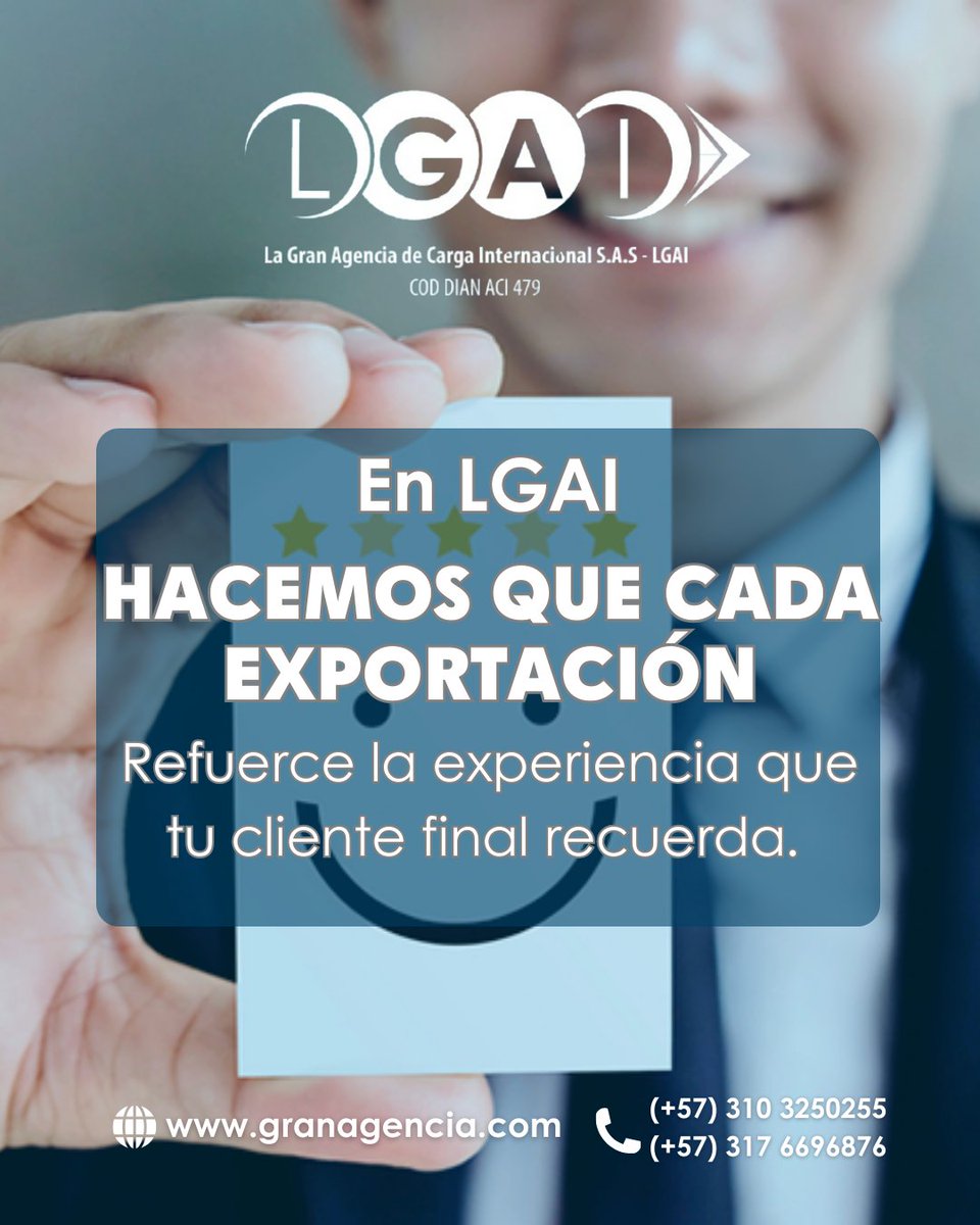 granagencia2's tweet image. Tu propuesta de valor también viaja en cada envío.
Con LGAI, tu logística fortalece la experiencia que tu cliente recibe. ✈️📦

#Exportaciones #LogísticaEficiente #ComercioGlobal