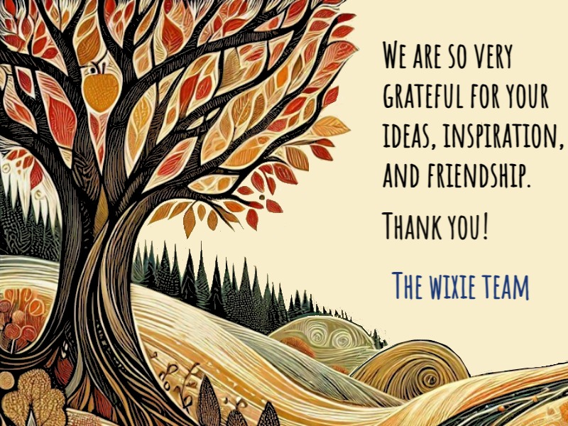 Tech4Learning's tweet image. A big thank you to all of our customers. You are what makes Wixie amazing. Happy Thanksgiving! 

Click the link for this year&apos;s animated greeting.
wixie.com/u3635954
