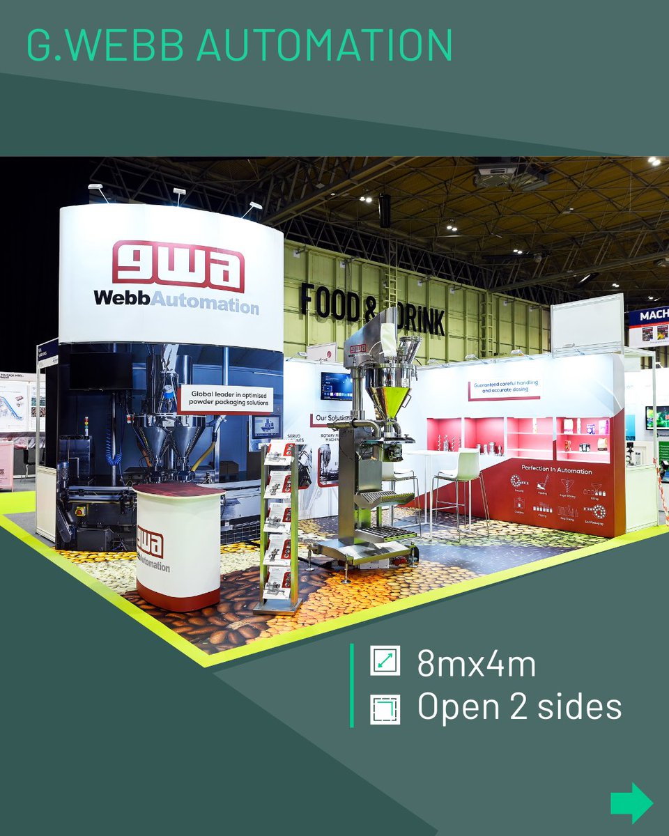 Quadrant2Design's tweet image. Let&apos;s have a look at 3 stands Quadrant2Design installed at PPMA Total Show 2025

#PPMA2025 #manufacturing #rhffans #injet #webbautomations