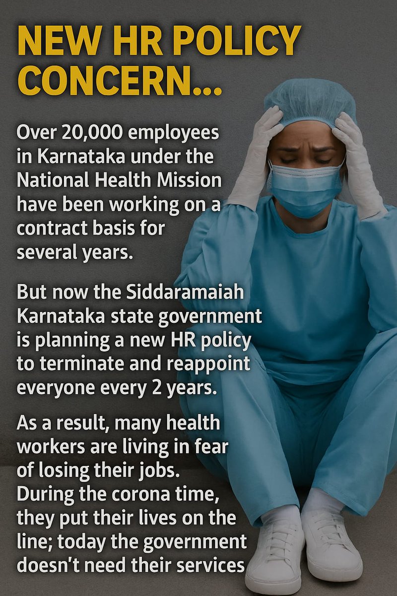 New HR Policy Concern..

#NHM 
#dineshgundurao
#siddaramayya