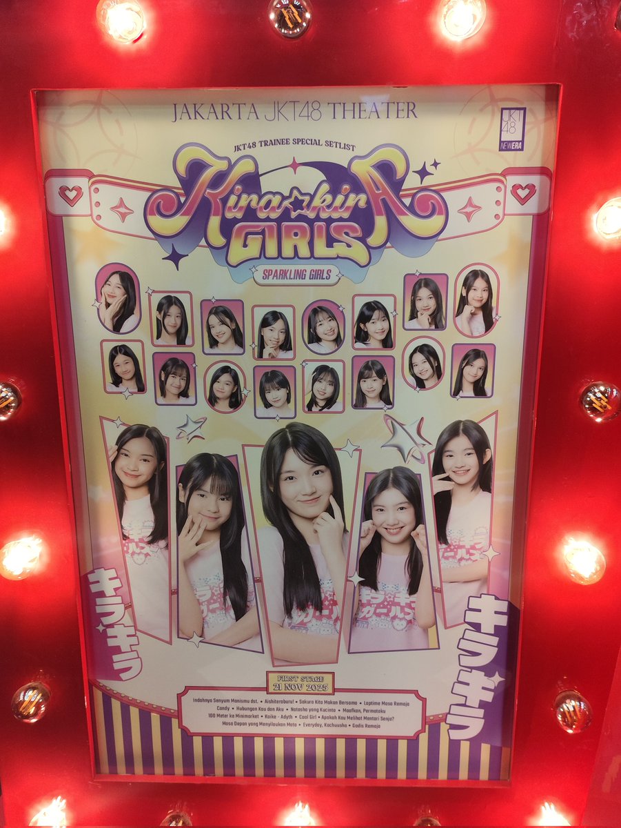 48timee's tweet image. Poster setlist theater Kira☆Kira Girls! oleh trainee JKT48

#KiraKiraGirlsJKT48