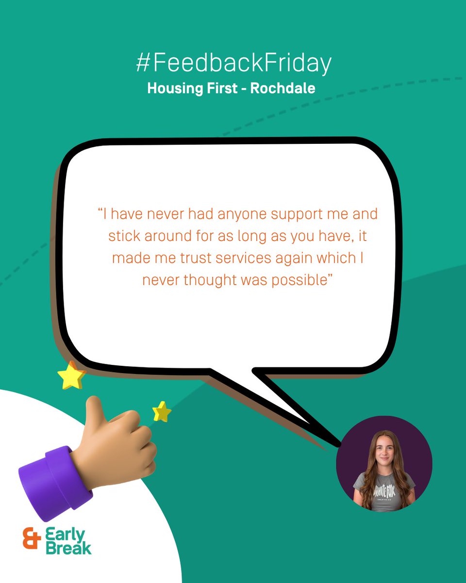 EarlyBreakUK's tweet image. Feedback Friday is here for Rochdale! 

We love hearing about the amazing work our staff are doing! 

#FeedbackFriday #EarlyBreak