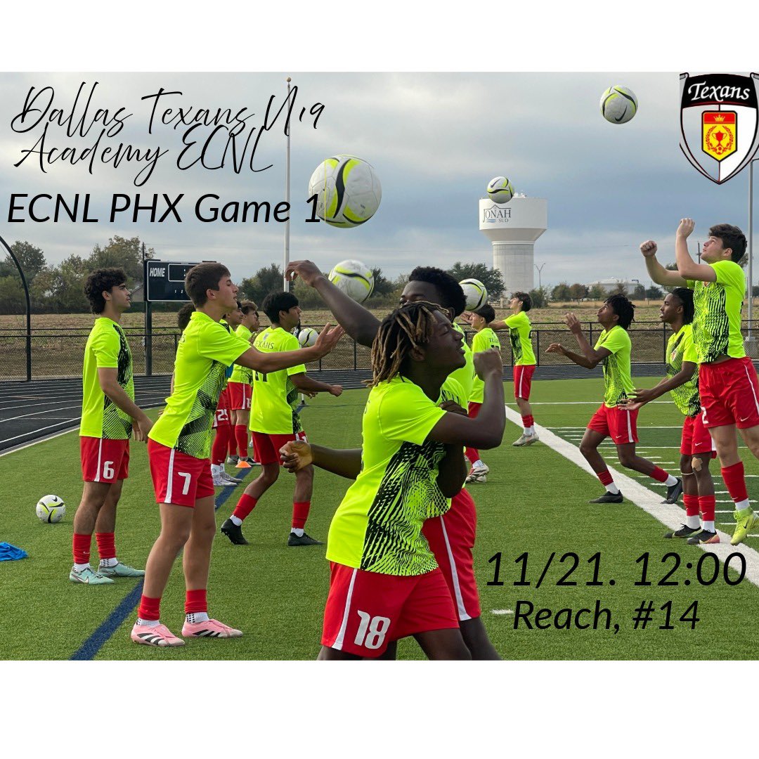 Phoenix, Game 1! Time to show’em!
<a href="/DallasTexans08B/">Dallas Texans 08B Academy ECNL</a> 
<a href="/DTexansSC/">Dallas Texans Soccer Club</a> 
<a href="/TheDallasTexans/">Dallas Texans</a> 
<a href="/ECNLboys/">ECNL Boys</a>