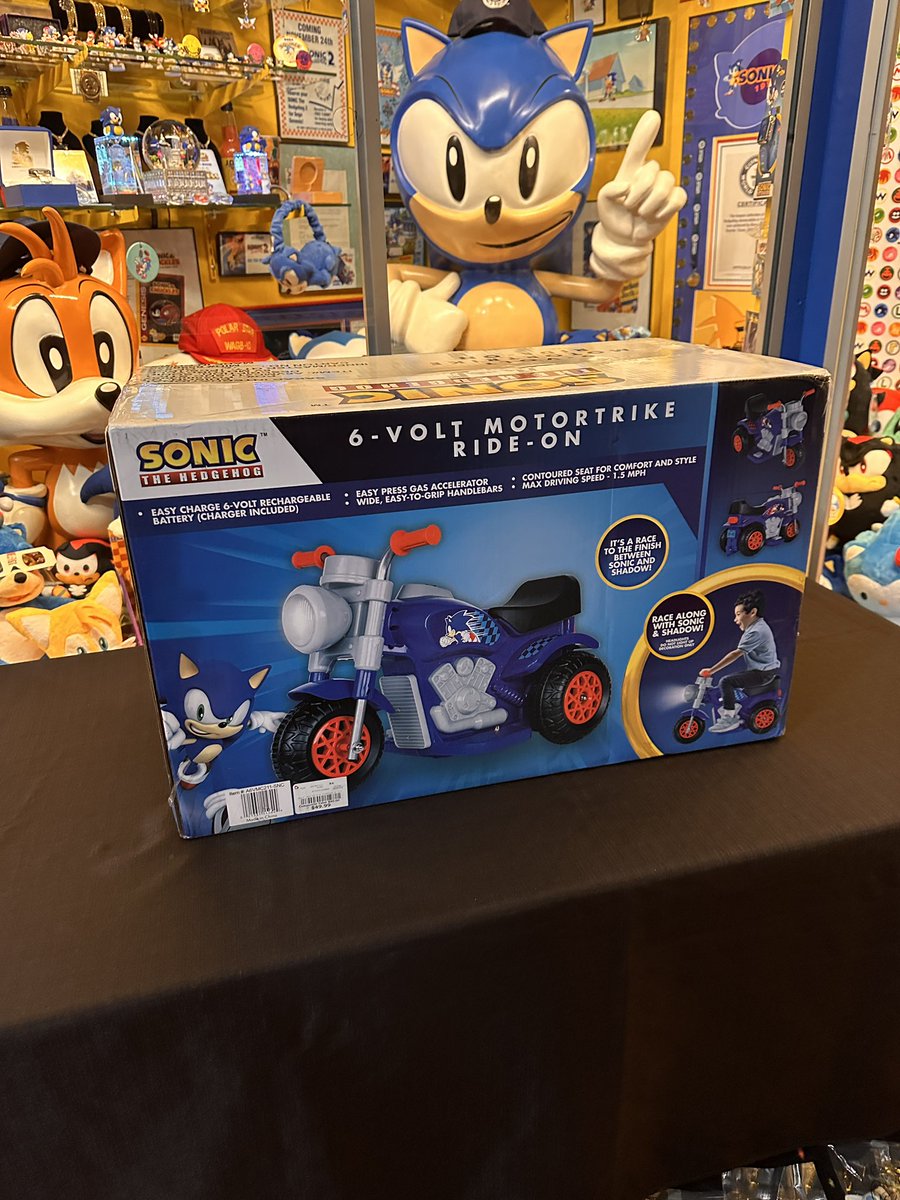 1992_sonic's tweet photo. I can’t let you take the man’s wheels son, Now get off before I put you down! 🤣 Have fun on this Sonic Ride on from @burlingtondeals #T2 #terminator2judgmentday #SonicTheHedgehog
#guinnessworldrecords
#Sega
#Sonic
#Segaofamerica
#SegaUK
#VideoGamecollection
#videogamecollector https://t.co/76zxfbCuTc