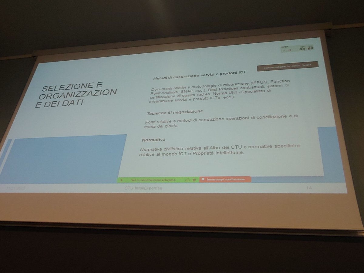 <a href="/GUFPI_ISMA/">GUFPI-ISMA</a> 3° #EventoMetrico
@napoli/@zoom #zoom

#AI x consulenza forense
#MicheleCanalini
un sistema specifico ambito #ICT proprietà intellettuale informatica
- caricamento &amp; anonimizzazione informazioni
- misurazione certificazione
- asset intangibili #AI_Act
- scenari