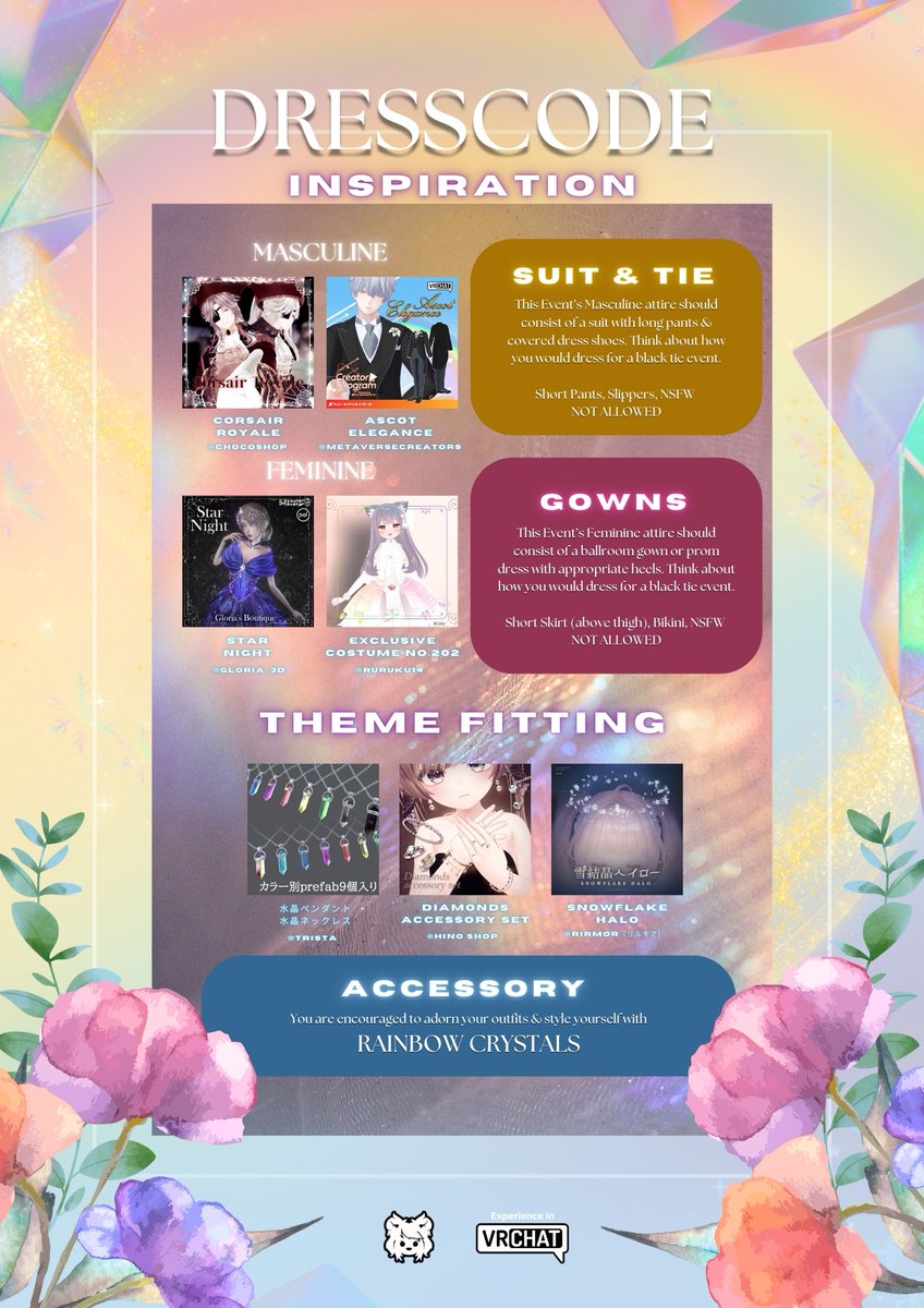 💎The Winter Ball: Prism Gala! 💎
We're back again this 2025 in #VRChat for elegance, fun, &amp; new connections. You might even win a title if you dress your best! 🌈

Time: Dec 26th 7:00pm (EST) JOIN: vrc.group/ASTRIX.9812

LIVE: twitch.tv/astrixzvr

#WinterBall2025