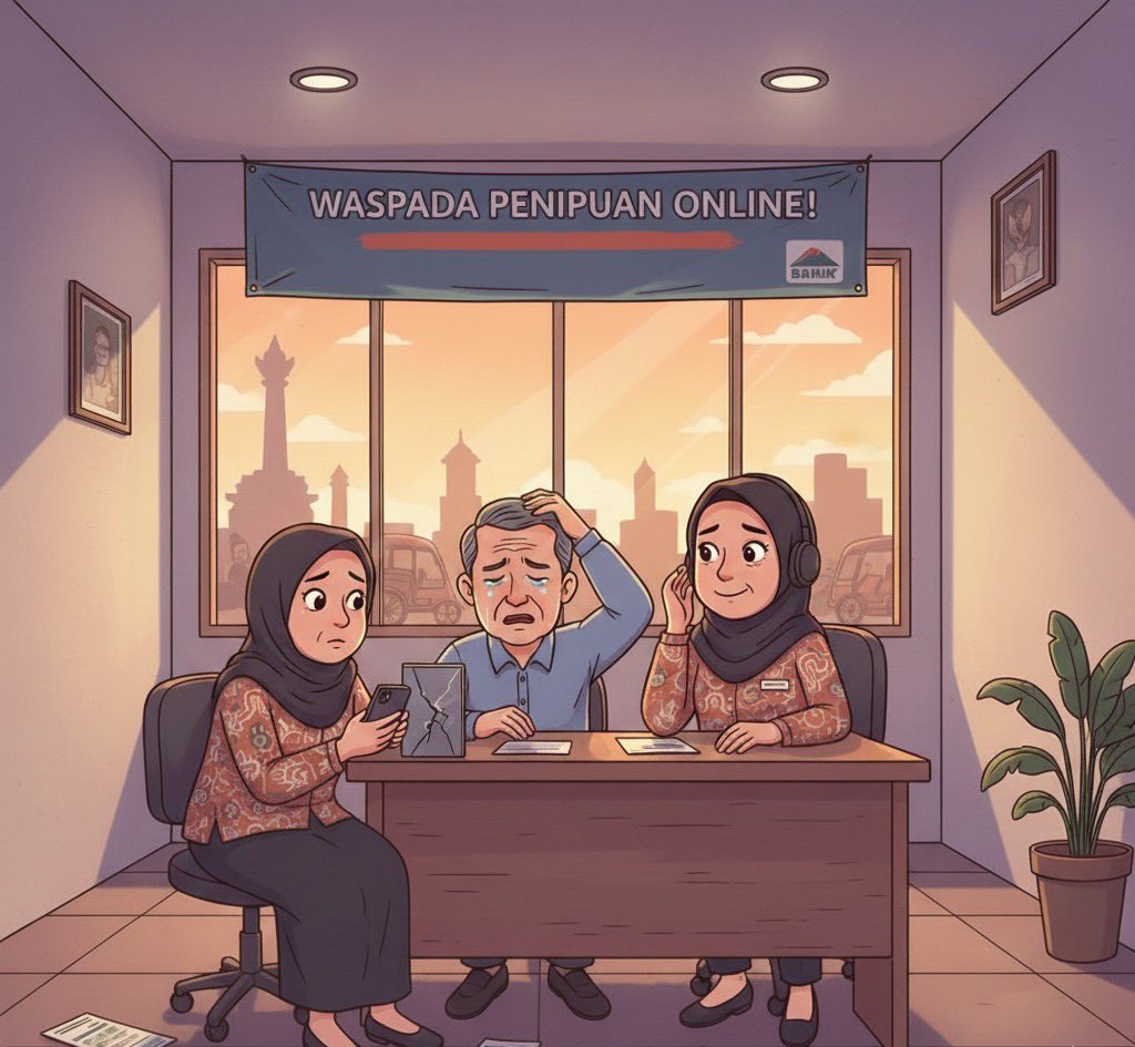 sore min.. tolong samarkan akun saya dan bantu loloskan postingan ini..
saya customer service salah satu bank di Jogja.
bukan mau sambat gawean, tp saya capek setiap hari adaaaa saja warga Jogja yg kena tipu.

sudah diingatkan berkali kali, jgn asal terima telpon dr orang yg