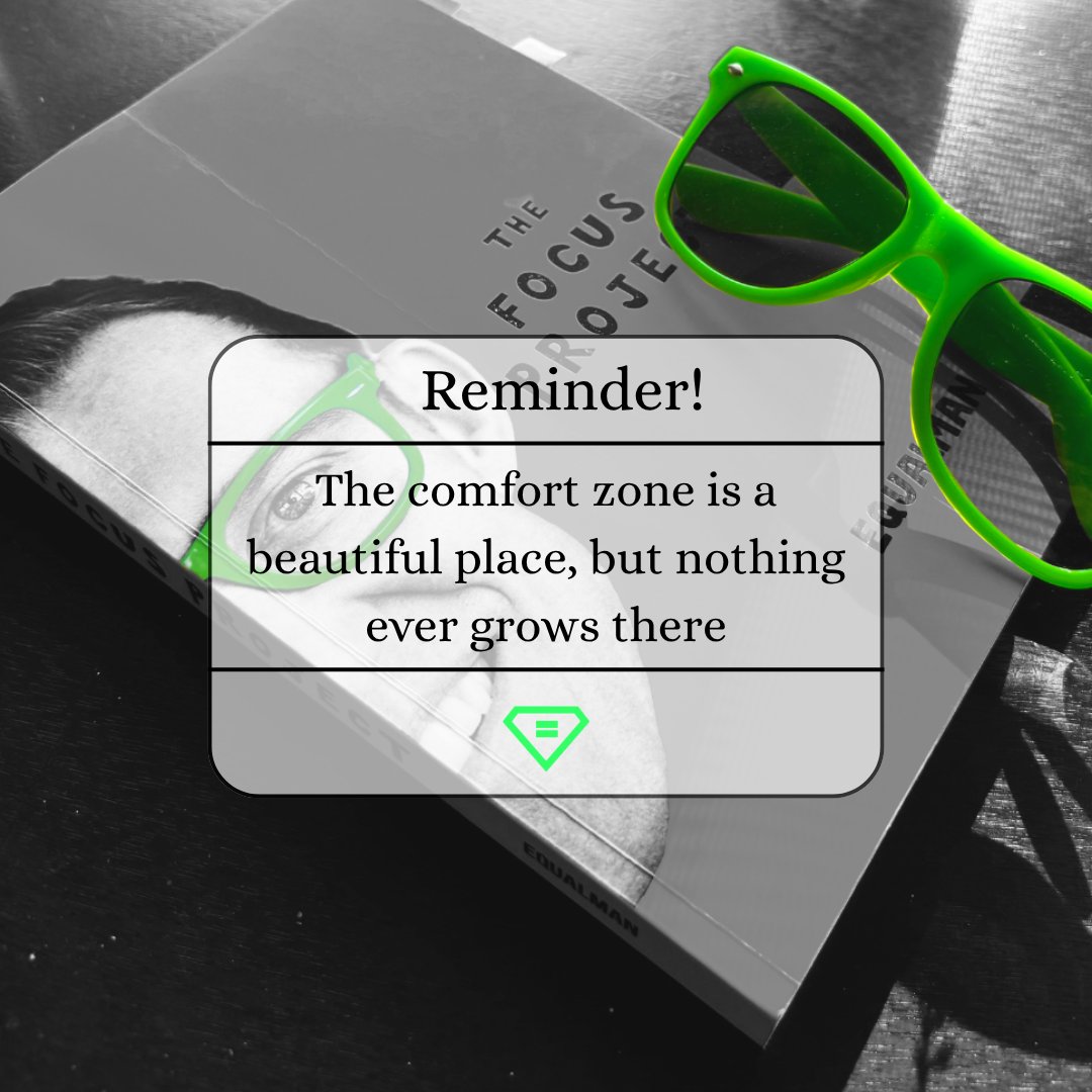 equalman's tweet image. Reminder! The comfort zone is a beautiful place, but nothing ever grows there.
#SelfHelp #PersonalDevelopement #Equalman #Focus #Growth