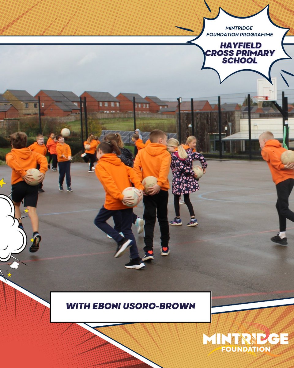 MintridgeFDN's tweet photo. Another incredible Mintridge Programme at @hayfield_cross, this time with our Mintridge Ambassador @EboniBChambers!
School assembly, coaching with yrs 5&6 and Q&A's with yrs 1&2, Energy and enthusiasm matched all the way.
#MintridgeProgrammes #TeamMintridge https://t.co/YEcMuCGHFc