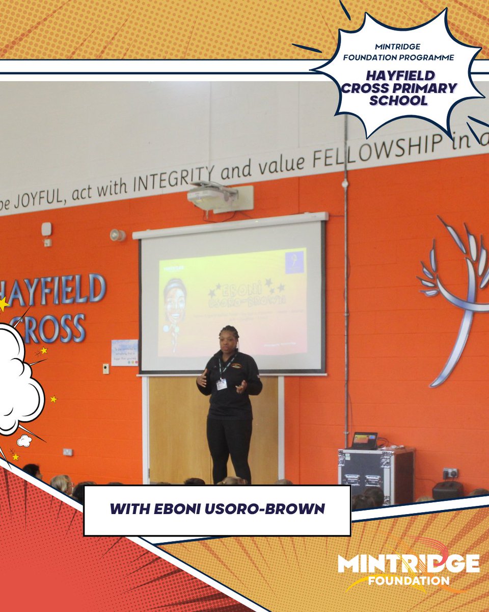 MintridgeFDN's tweet photo. Another incredible Mintridge Programme at @hayfield_cross, this time with our Mintridge Ambassador @EboniBChambers!
School assembly, coaching with yrs 5&6 and Q&A's with yrs 1&2, Energy and enthusiasm matched all the way.
#MintridgeProgrammes #TeamMintridge https://t.co/YEcMuCGHFc