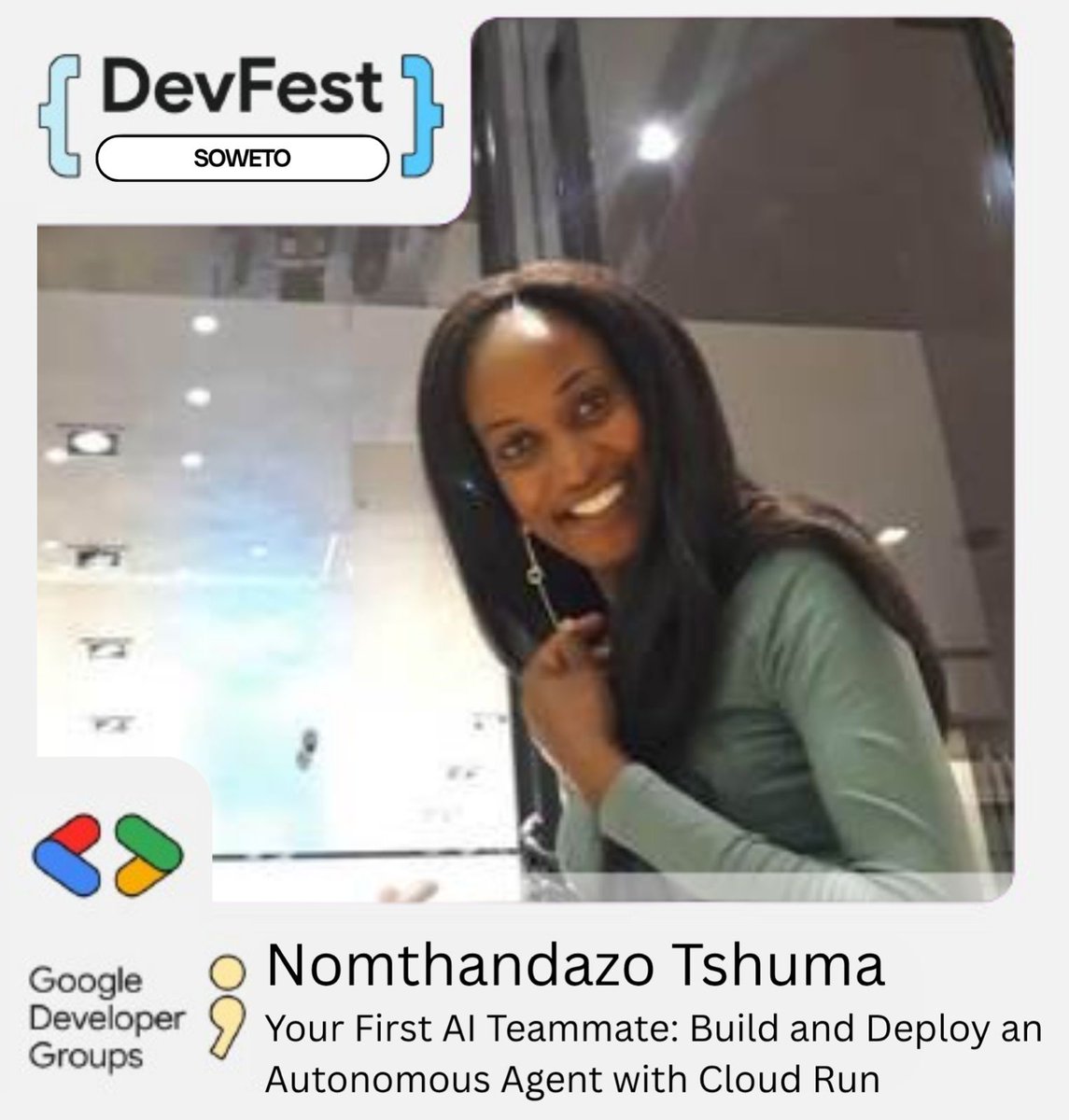 GdgSoweto's tweet photo. Get ready to level up!  DevFest Soweto is packed with deep-dive sessions, career hacks, and the latest in AI, Cloud, and security. It's a full day of tech brilliance and networking. See you there!  #DevFestSoweto #TechEvent #Developers #Soweto #GDG https://t.co/Fobvq6RMxt