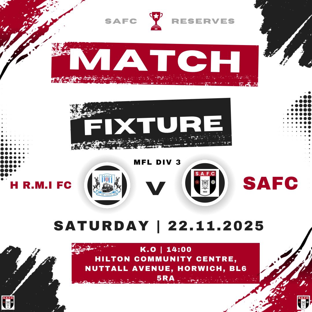 SpringheadAFC's tweet image. ‼️ NEXT UP ‼️ 

The reserves are away this week vs Horwich R.M.I FC reserves - KO 2pm

Best of luck boys!💪🏼

#UpTheHead
🇾🇪🔴⚫️