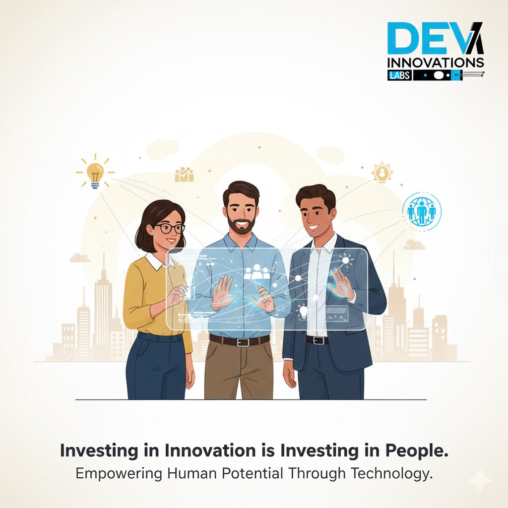 Dev_LabsIndia's tweet image. 🌟 Tech&apos;s Greatest Impact is on People.
At Dev Innovations Labs, we build bespoke platforms to boost human potential.

We automate tasks, empower teams, and connect communities. We build space for innovation.

#HumanPotential #DevInnovationsLabs