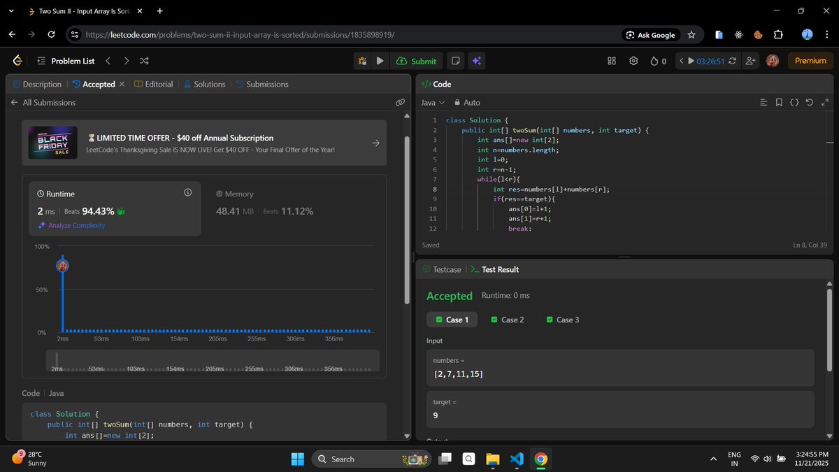 MansiBug's tweet image. Day 135: Getting a job in 8 months

- Solved 1 medium-level and 1 easy-level question on LeetCode.

#100DaysOfCode #buildinpublic #DSA #Java