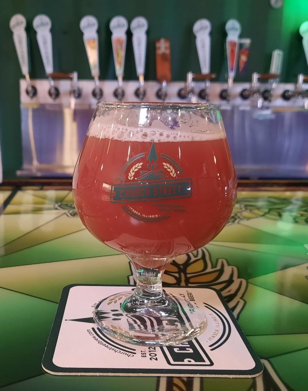 Our Daily Pour: Sour Razz (4.00) from Church Street Brewing Company in Itasca, IL.