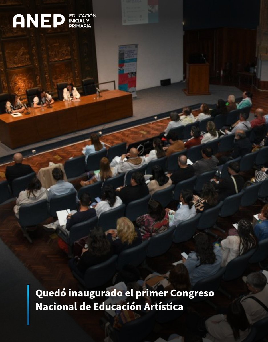 Congreso Nacional de Educación Artística. 

El mismo es organizado por la Inspección Nacional de Educación Artística, en el marco de los 10 años de las artes en las escuelas públicas del Uruguay.

🌐 Nota: dgeip.edu.uy/prensa/5365-qu…