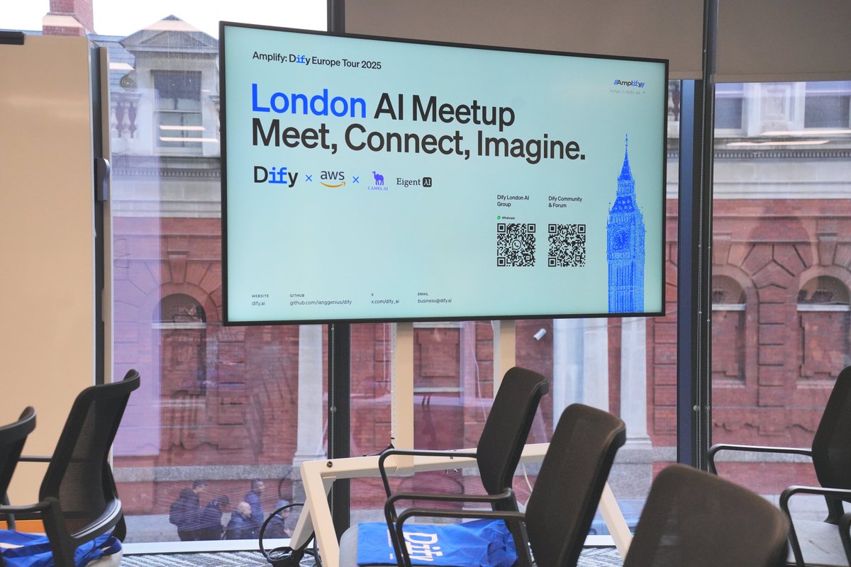 CamelAIOrg's tweet image. Great to collaborate with @dify_ai and @awscloud on the London Meetup!

During the session, we presented “Building the Future of Multi-agent Workforce,” introducing the CAMEL framework through a focused look at the evolution of agents, from early automation to modern LLM-driven…