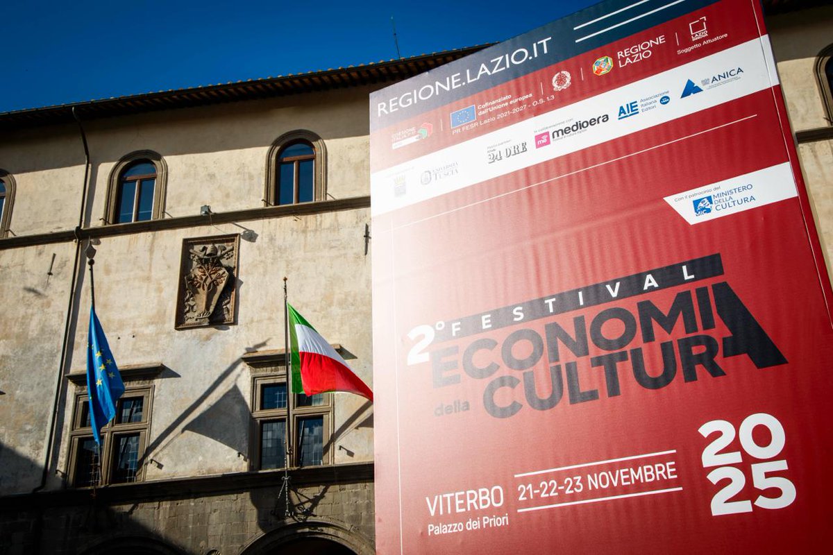 🎉 Al via il Festival dell’Economia della Cultura a Viterbo!
Laboratori, incontri, arte e dialogo: insieme per costruire una società più consapevole e solidale.
Scopri tutte le iniziative e partecipa anche tu👇
lazioinnova.it/festival-econo… 

#FestivalEconomiaCultura
