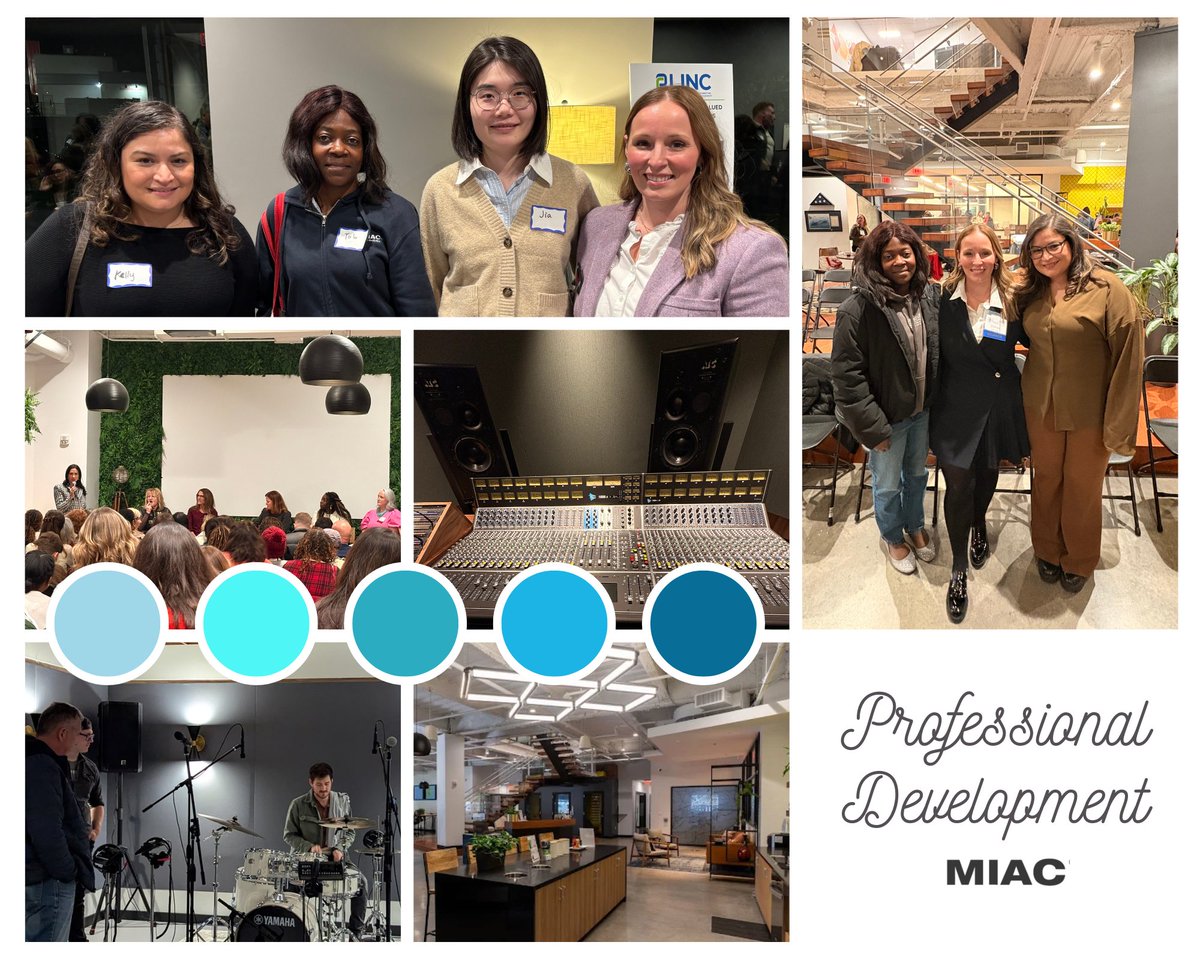 MIACAnalytics's tweet image. MIAC team members joined Junior League of the Lehigh Valley events focused on women’s leadership and professional development. The group connected and heard insights from a panel on imposter syndrome, and explored local community spaces like The Foundry and Venture X.