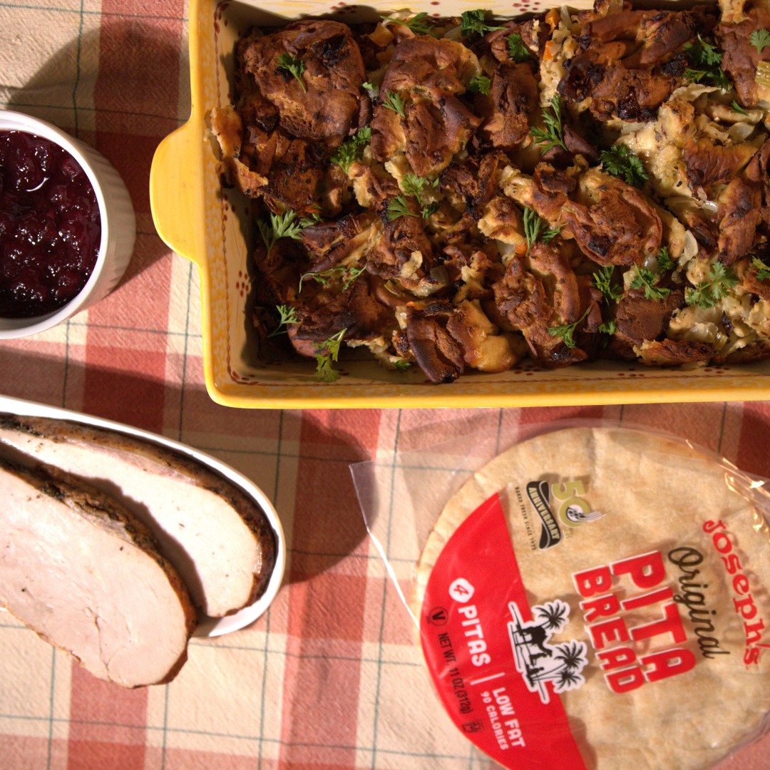 National Stuffing Day is getting us extra excited for Thanksgiving 🦃 Be sure to check out our stuffing recipe for a twist on a classic Thanksgiving staple! josephsbakery.com/recipe/classic…