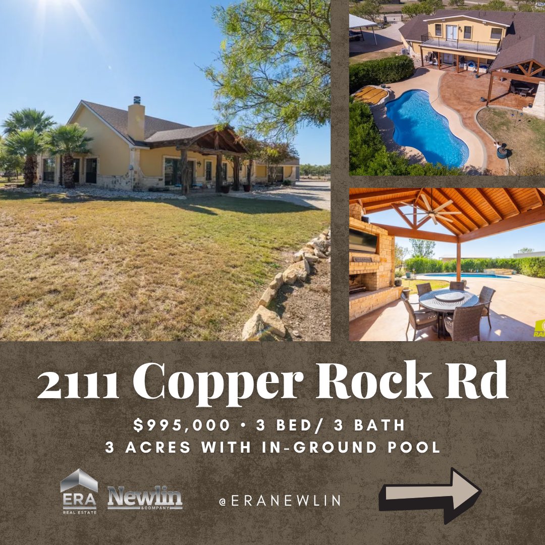 ERANewlin's tweet photo. If you’re looking for ✅acreage, ✅private river access, ✅in-ground pool… start with these listings. Let’s make your dreams come true with these amazing listings of the week!

Call your favorite ERA realtor for more info!
.
.
.
#Sanangelo #sanangelorealestate #sanangelohomes https://t.co/vRsar51VL5