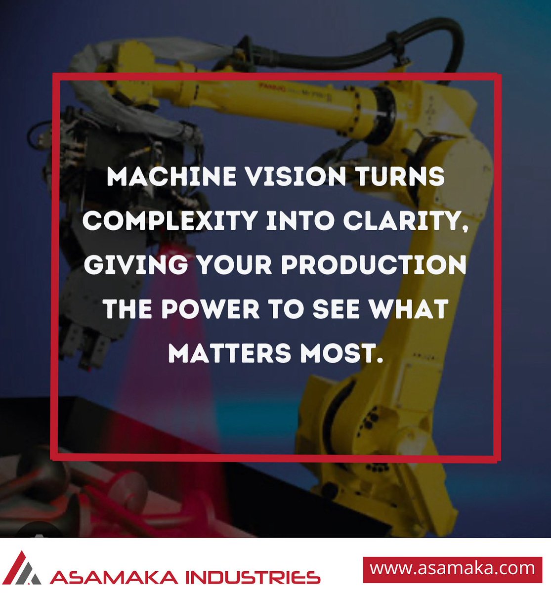 AsamakaIndustry's tweet image. Machine vision turns complexity into clarity, giving your production the power to see what matters most.
We help you harness that power to make smarter decisions, faster, every single day.

Discover smarter solutions at asamaka.com

#VisionSystem #Production #3DVison