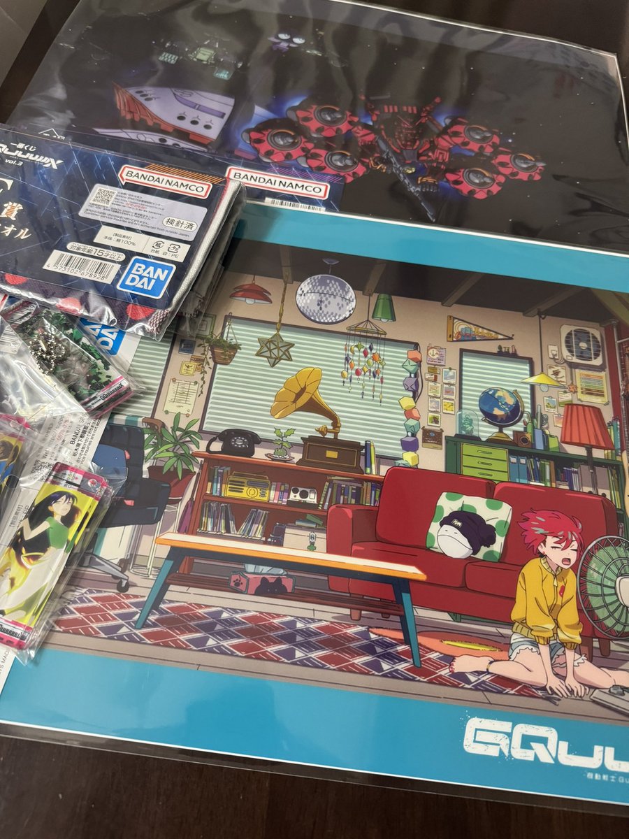 ジークアクスの一番くじもやってきた！！！
くじとかやらんでええわ…って感じだったんだけどH賞にEDのマチュおるやんけ…😇となってあまりに可愛いので買った。
比較的当てやすいのが良かった…！😂
後日額縁で飾りたい