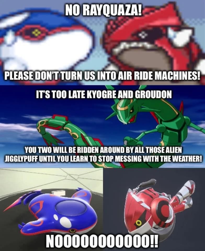Rayquaza also plays Kirby Air Riders