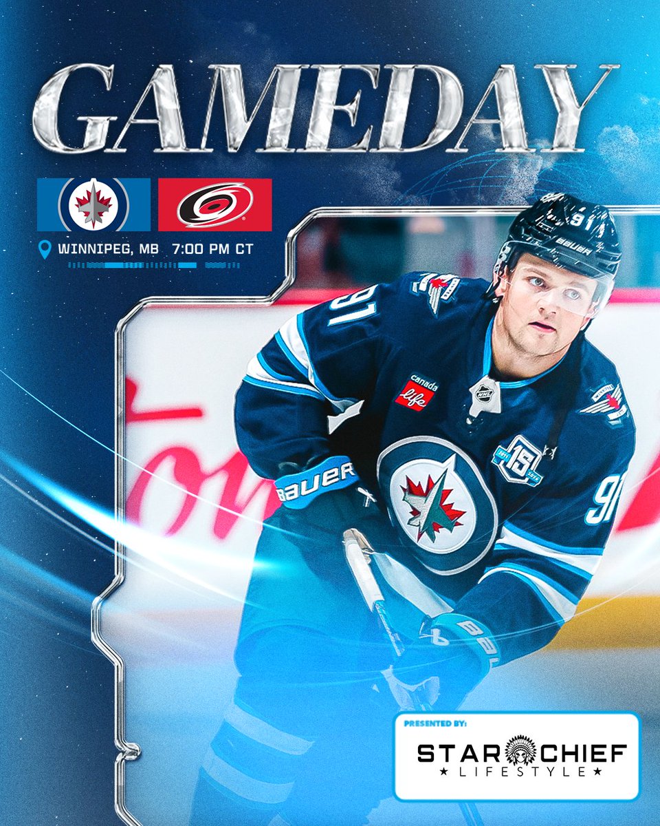 NHLJets's tweet image. Bright lights of Friday night 🤩

🎟️ wpgjets.co/251121-WPGVsCAR