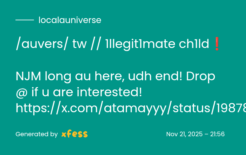 Localauniverse ON tweet media