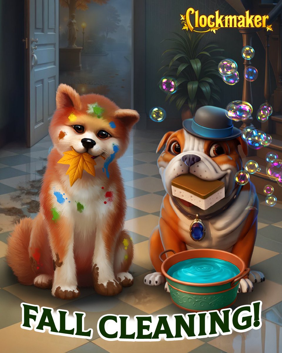 ClockmakerGame's tweet image. 🧼 𝐈𝐭’𝐬 𝐅𝐚𝐥𝐥 𝐂𝐥𝐞𝐚𝐧𝐢𝐧𝐠 𝐭𝐢𝐦𝐞 𝐢𝐧 𝐂𝐥𝐨𝐜𝐤𝐦𝐚𝐤𝐞𝐫! ➡️ play.belka-games.com/twi

Our new seasonal event is here! Merge your way through a brand-new story and claim 𝐟𝐚𝐧𝐭𝐚𝐬𝐭𝐢𝐜 𝐛𝐨𝐧𝐮𝐬𝐞𝐬 before they blow away with the wind 🍂💨

#mobilegames