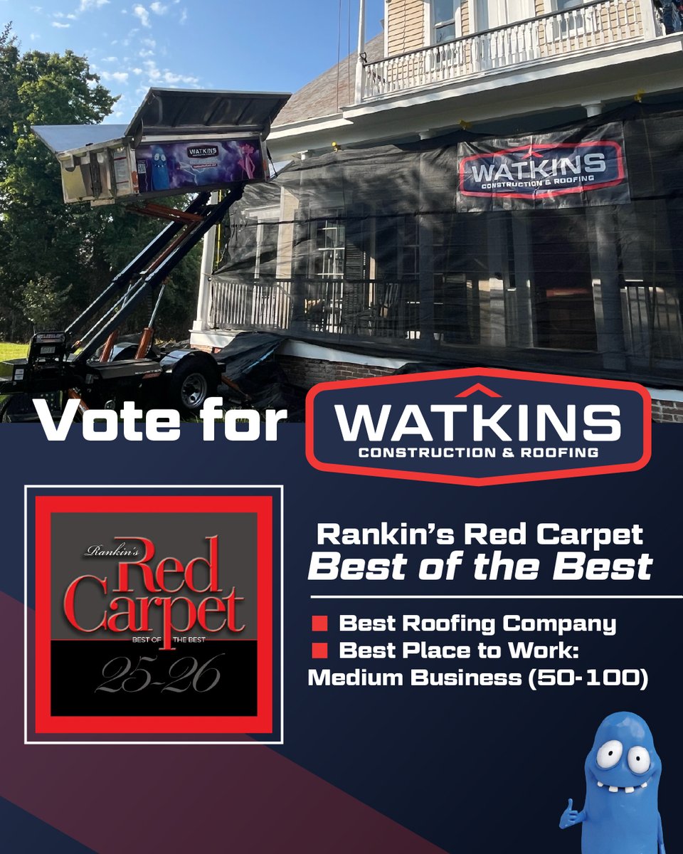 ‼️ LAST DAY TO VOTE! Link: surveymonkey.com/r/Rankin5

We’d be grateful for your support in:
🏡 Best Roofer
🏡 Best Place to Work (Medium Business)

Thank you for the love and support! ❤️