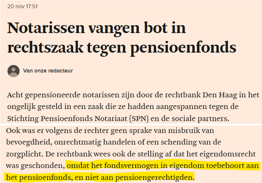 frans_nijhof's tweet photo. Is het salaris, dat op uw bankrekening wordt gestort van u of van de bank? Van de bank, zou de Haagse kantonrechter mr. B.C. Vink antwoorden. In zijn oordeel (ECLI:NL:RBDHA:2025:21768) behoort het fondsvermogen van een pensioenfonds toe aan het pensioenfonds. https://t.co/PEwJ3SM4da