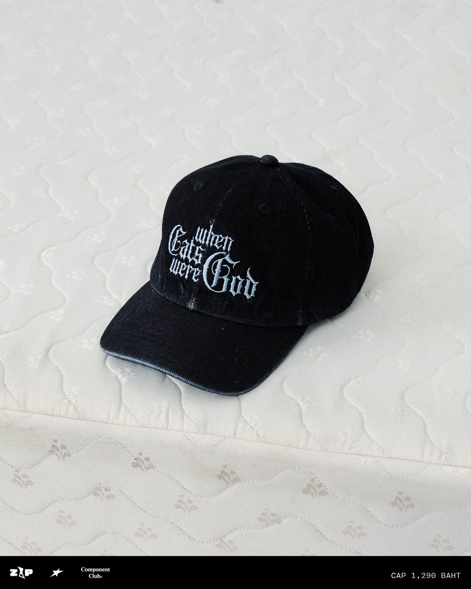 itjustzip's tweet image. Product Line From ZIP No.2🐈‍⬛

“When Cats Were God Cap” 
Price : 1,290 THB 

Delivery : 25.11.25 Onwards
( เฉพาะช่องทาง Online ) 

#ZIPxComponentClub
#ZIPOfficialStore
#ComponentClub
#ComponentFW25